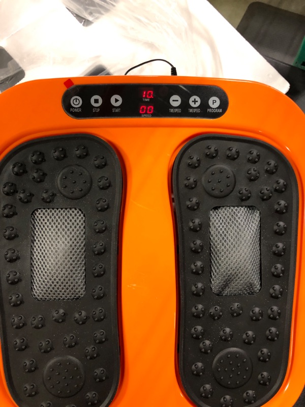 Photo 1 of ROTAI Vibration Foot Massager Multi Relaxations and Pain Relief Rotating Acupressure Electric Foot Circulation Device with Remote Control Orange Black-orange