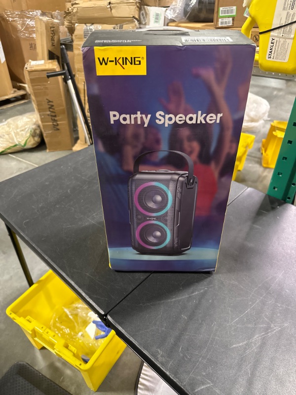 Photo 2 of W-KING 80W Bluetooth Speakers Loud, Super Rich Bass, Huge 105dB Sound Powerful Portable Wireless Outdoor Bluetooth Speaker, Mixed Color Lights, 24H Playtime, AUX, USB Playback, TF Card, Non-Waterproof