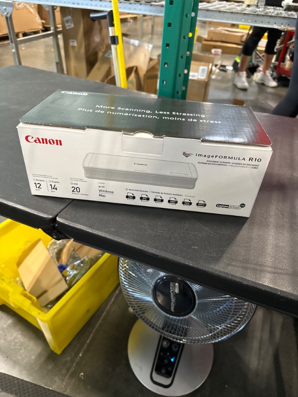 Photo 2 of Canon imageFORMULA R10 Portable Document Scanner, 2-Sided Scanning with 20 Page Feeder, Easy Setup For Home or Office, Includes Software, (4861C001)