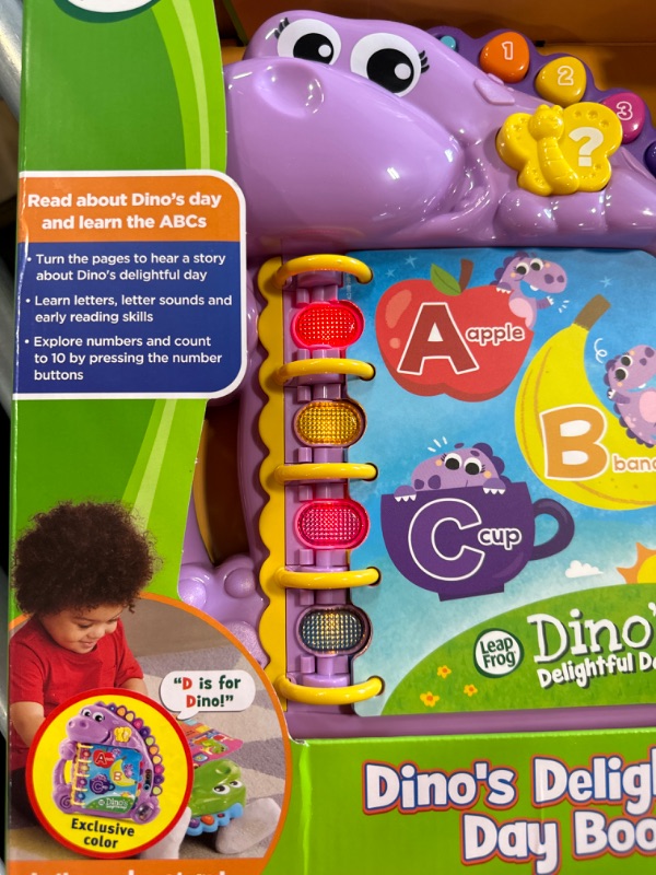 Photo 4 of LeapFrog Dino's Delightful Day Alphabet Book, Purple