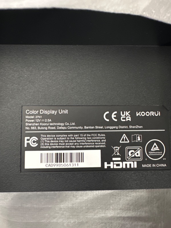 Photo 1 of KOORUI 27 Inch FHD Monitor, Computer Monitors Full HD(1920 x 1080p) IPS Display 75Hz, HDMI, VGA, 5ms Response Time, 75 x 75 mm VESA Mountable, Frameless 27" 75Hz IPS