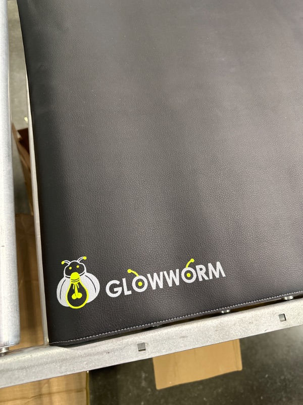 Photo 4 of GLOWWORM Giant Desk Mat Extended XL XXL Mouse Pad 63in*23in Waterproof Smooth PU Leather Huge Desk Pad 3XL Desk Mouse Pad Extra Large with Stitched Edges Non-Slip Base Big Laptop Desk Cover from Black 63in*23in