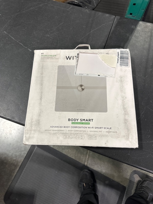 Photo 2 of WITHINGS Body Smart - Accurate Scale for Body Weight and Fat Percentage, Body Composition Wi-Fi and Bluetooth Weight Scale, Baby Weight Scale, Smart Scale Apple Compatible, Bathroom Scale,FSA/HSA Body Smart White