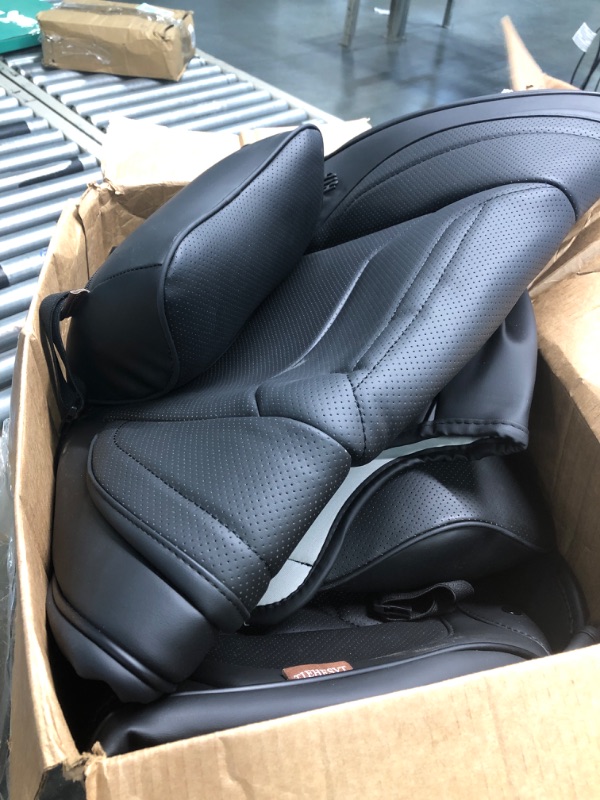 Photo 1 of TIEHESYT Black Car Seat Covers Front Pair, Breathable Leather Automotive Front Seat Covers & Headrest for Comfortable Driving, Universal Auto Interior Fit for Most Kinds of Vehicles, SUV, Sedans Elegant Black Front Pair