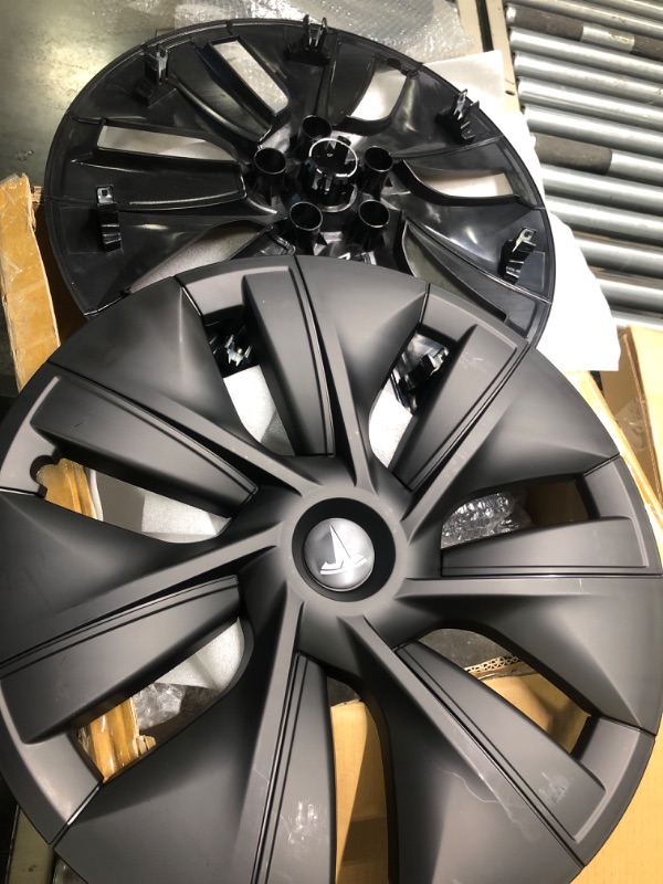 Photo 3 of 
PROEZE 4 PCS 18" Wheel Cover Hub Caps Fits for Tesla Model 3 2017-2023 Matte Black
