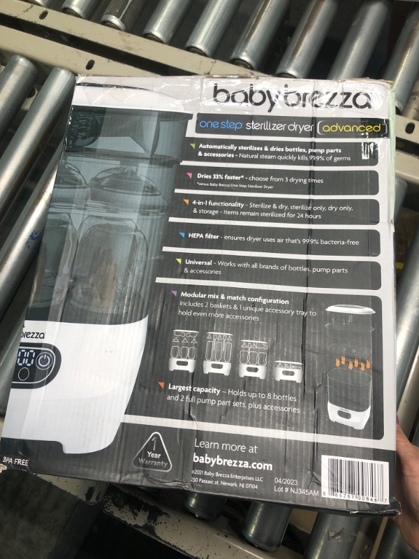 Photo 1 of Baby Brezza Baby Bottle Sterilizer and Dryer Advanced – Electric Steam Sterilization Machine – Universal Sterilizing for All Bottles: Plastic + Glass + Pacifiers + Breast Pump Parts - HEPA Filtration