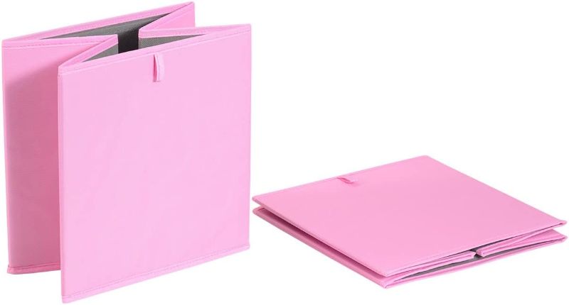 Photo 1 of 
Amazon Basics Collapsible Fabric Storage Cube Organizer Bins - Pack of 6, Pink,