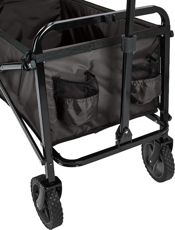 Photo 1 of 
Amazon Basics Collapsible Folding Outdoor Utility Wagon with Cover Bag, Black