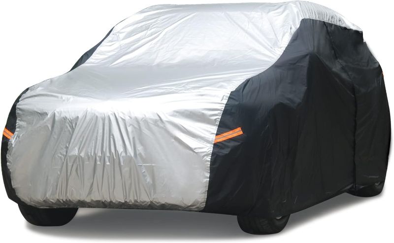 Photo 1 of 
XicBoom SUV Car Cover Waterproof All Weather, Outdoor Car Covers for Automobiles with Zipper Door, Hail UV Snow Wind Protection, Car Cover Fit SUV...