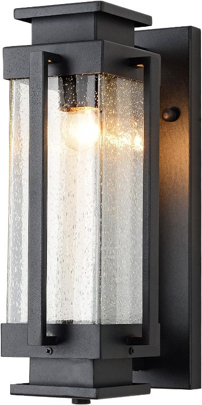Photo 1 of 
EERU Outdoor Wall Lanterns Large Exterior Porch Lights Wall Mount IP65 Waterproof Outdoor Wall Sconces with Seeded Glass Shade Outside Wall Lamp for House.
