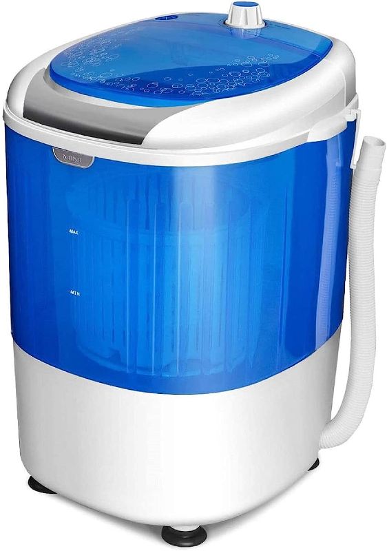 Photo 1 of 
COSTWAY Portable Mini Washing Machine with Spin Dryer, Washing Capacity 5.5lbs, Electric Compact Machines Durable Design Energy Saving, Rotary Controller,...