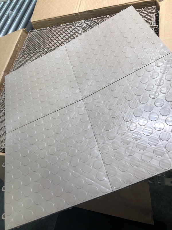 Photo 4 of 
IncStores Nitro Snap-Together Garage Flooring Tiles, Non-Slip Interlocking Plastic Floor Tiles, Garage Organization, Workshops & Trailers | Coin Pattern...10 pieces