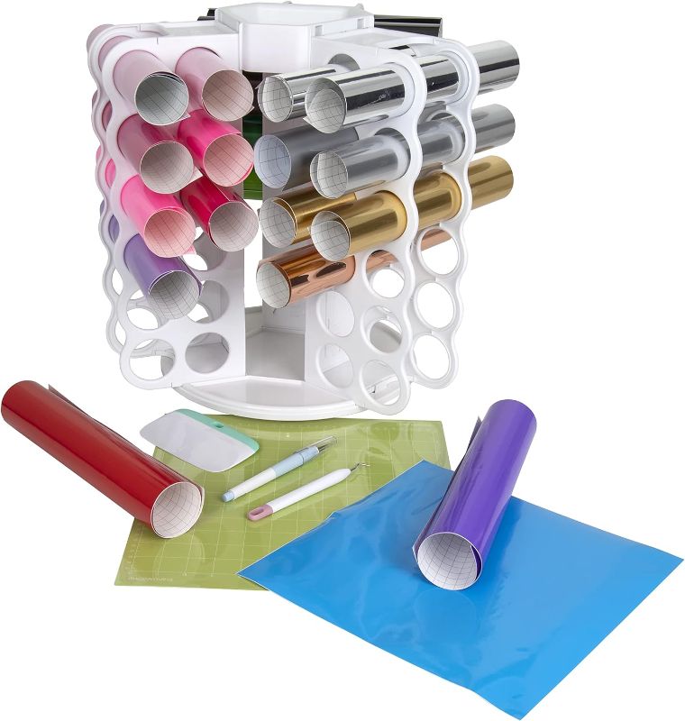 Photo 3 of 
ArtBin 6867AG Sheet Organizer Stores Up to 36 Rolls, White, 1 Tower, Rotating Vinyl Storage Rack