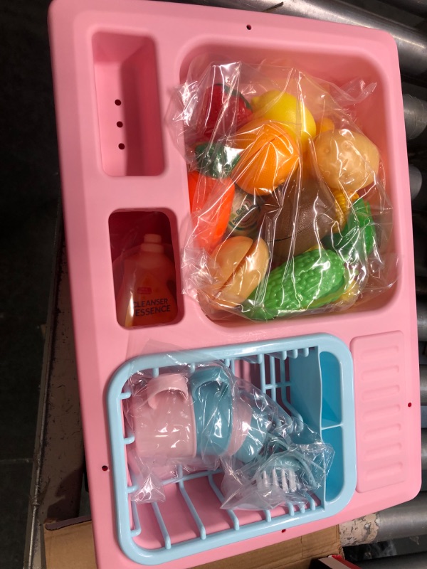 Photo 1 of CUTE STONE Play Kitchen Sink Toys,Electric Dishwasher Playing Toy with Running Water,Upgraded Automatic Faucets and Color Changing Accessories, Role Play Sink Set Gifts for Kids Boys Girls Toddler