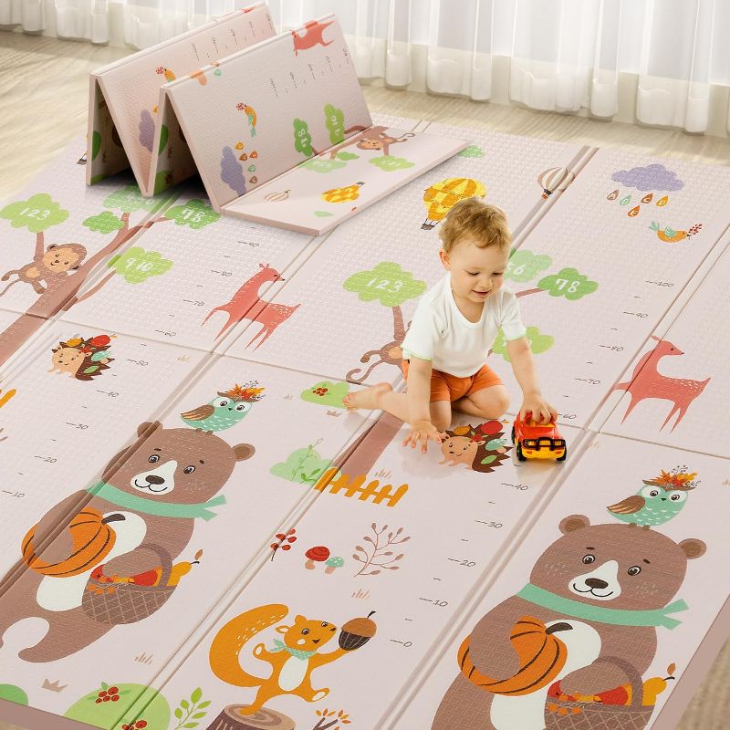 Photo 1 of Gimars XL BPA Free 0.6 in Reversible Foldable Baby Play Mat, Waterproof Thick