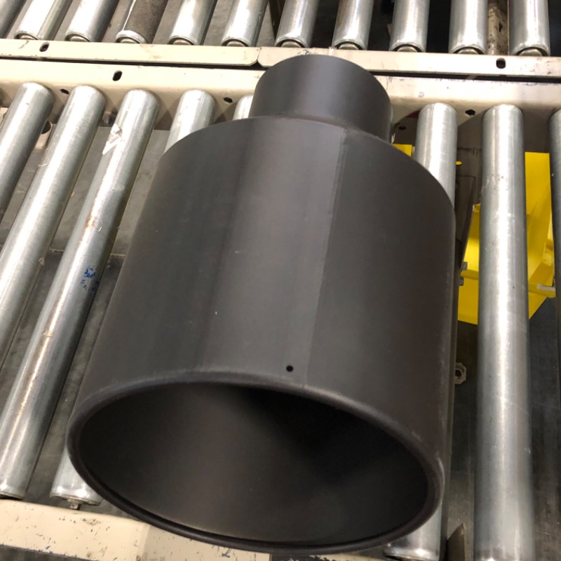 Photo 1 of RP Remarkable Power, 5" Inlet 10" Outlet 15" Long Stainless Steel Rolled Edge 20 degree Exhaust Tip Diesel EXT38 5"x10"x15" Black