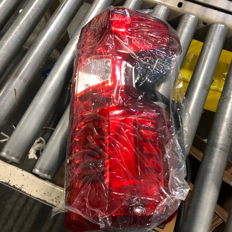 Photo 2 of TEMSONE Passenger Side Tail Light Chrome Red Lens with Wiring Harness Compatible with 2019-2023 Chevy Silverado 1500 2500HD 3500HD OE Style Right Rear Taillight Brake Lamp Replace # 84554657 GM2801308 RIGHT (Passenger Side)