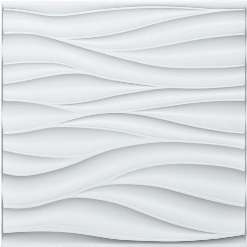 Photo 1 of 
Art3d Textures PVC Wall Panels, Big Wave 3D Panelling, 19.7" x 19.7" (12 Pack)
Color:Wave 1