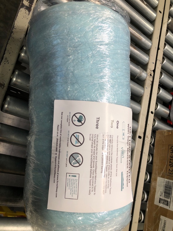 Photo 2 of 
IULULU Twin 3 Inch Gel Memory Foam Mattress Topper Size, CertiPUR-US Certified, Blue