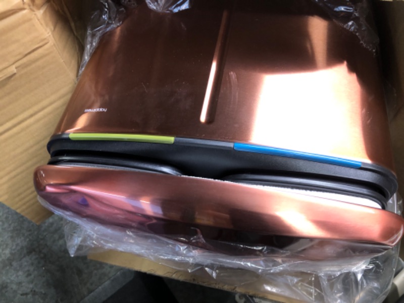 Photo 1 of happimess HPM1005D Marco Rectangular 10.5-Gallon Double Bucket Trash Can with Soft-Close Lid, Modern, Minimalistic, Fingerprint Proof for Home, Kitchen, Laundry Room, Office, Rose Gold