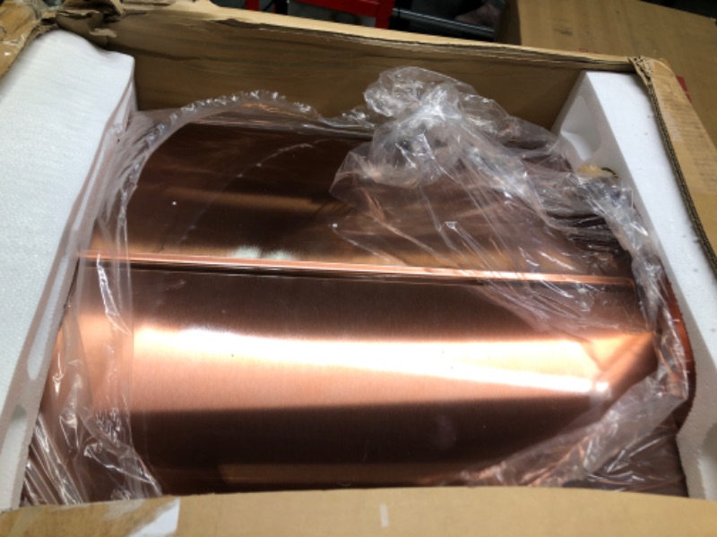 Photo 1 of happimess HPM1005D Marco Rectangular 10.5-Gallon Double Bucket Trash Can with Soft-Close Lid, Modern, Minimalistic, Fingerprint Proof for Home, Kitchen, Laundry Room, Office, Rose Gold