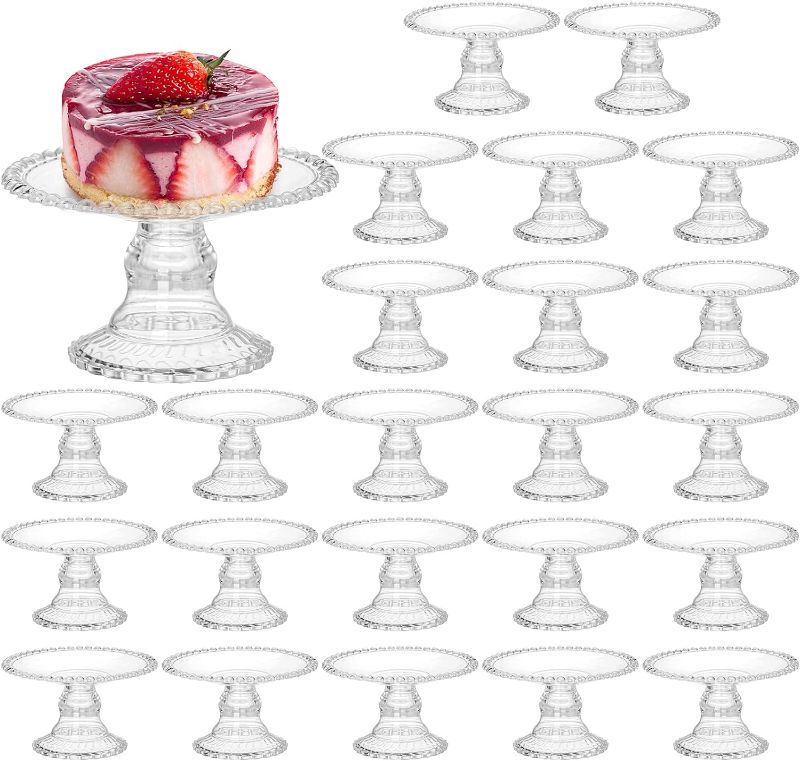 Photo 1 of 
Hacaroa 24 Pcs Mini Cake Plate Stand, Plastic Single Cupcake Holder Serving Plate, Clear Small Dessert Display Stand Tray for Chocolate, Fruits, Baby Shower...
Material Type:Plastic-Clear