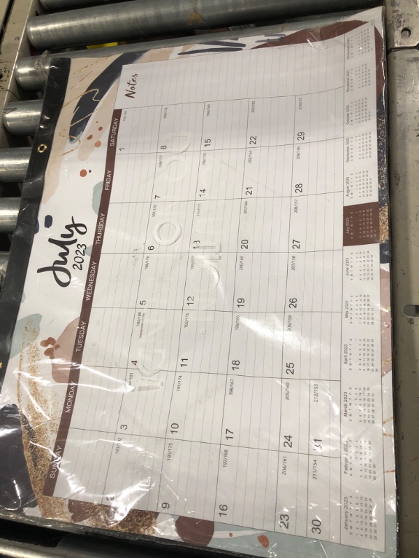 Photo 3 of 2023-2024 Desk Calendar - Large Desk Calendar 22" x 17" from July 2023 - December 2024, 18 Months Desk Calendar 2023-2024, Large Ruled Blocks, 2 Corner Protectors, Desk/Wall Calendar for Organizing