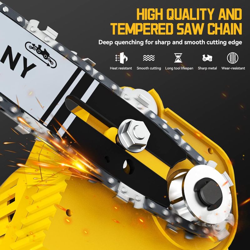 Photo 1 of 
Cordless Mini Chainsaw for Dewalt 20v Battery, Small Chain Saw with Brushless Motor and Security Lock, LIVOWALNY 6" Handheld Electric Chainsaw for Wood...
Style:6" Chiansaw