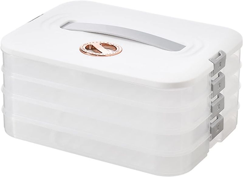 Photo 1 of 
Jonvin 4-Layer Food Storage Containers with Lids Dumpling Storage Box,Good Sealing,Stackable Food Containers