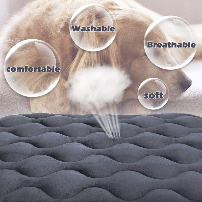 Photo 1 of 
AIPERRO Dog Bed Crate Pad Soft Plush Kennel Cushion Mat Machine Washable Anti-Slip Pet Bed for Small Medium Large Dogs and Cats Sleeping,