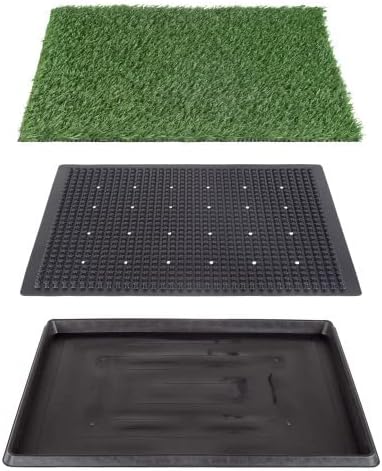 Photo 1 of 
Artificial Grass Puppy Pee Pad for Dogs and Small Pets - 20x25 Reusable 3-Layer Training Potty Pad with Tray- Dog Litter Boxes - Dog Housebreaking Supplies...