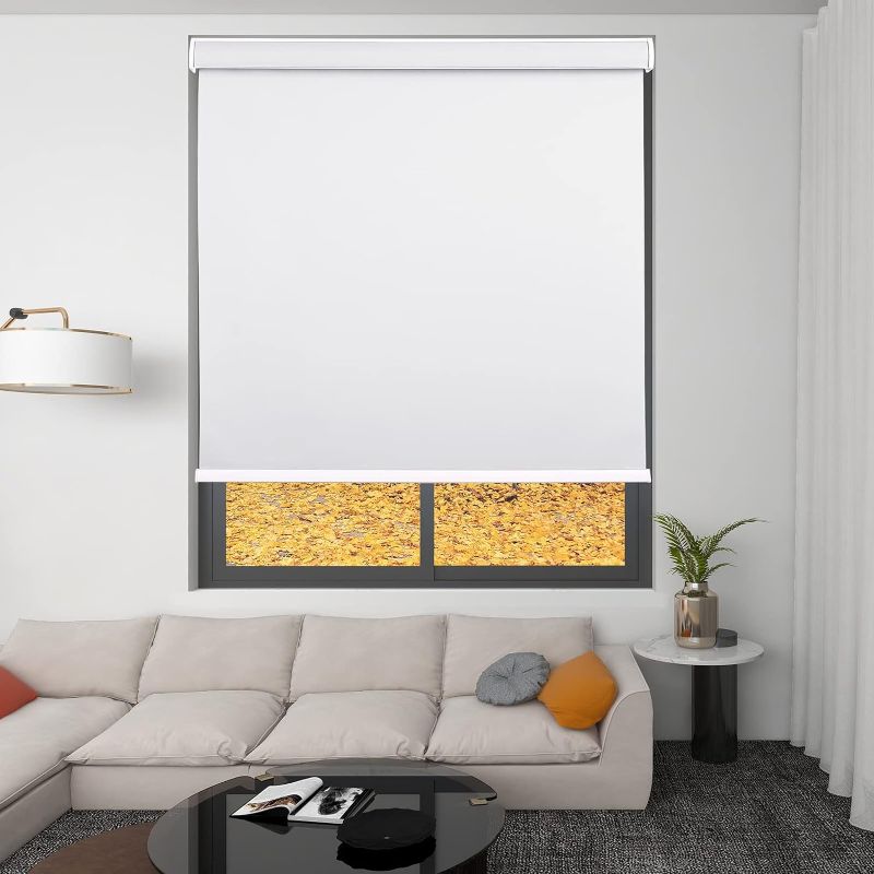 Photo 1 of 
Changshade Blackout Roller Shade with Cassette Valance, Room Darkening Shades Cordless, Roller Blinds for Windows, Window Shade for Light Blocking, Easy to...
Color:White