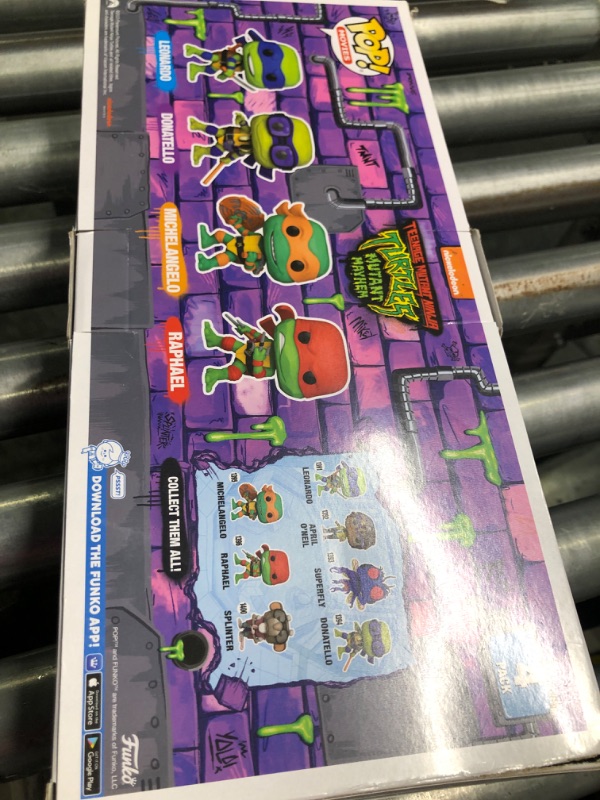 Photo 1 of Funko Pop! Movies: Teenage Mutant Ninja Turtles: Mutant Mayhem - Ninja Turtles 4-Pack (Glow in The Dark), Amazon Exclusive