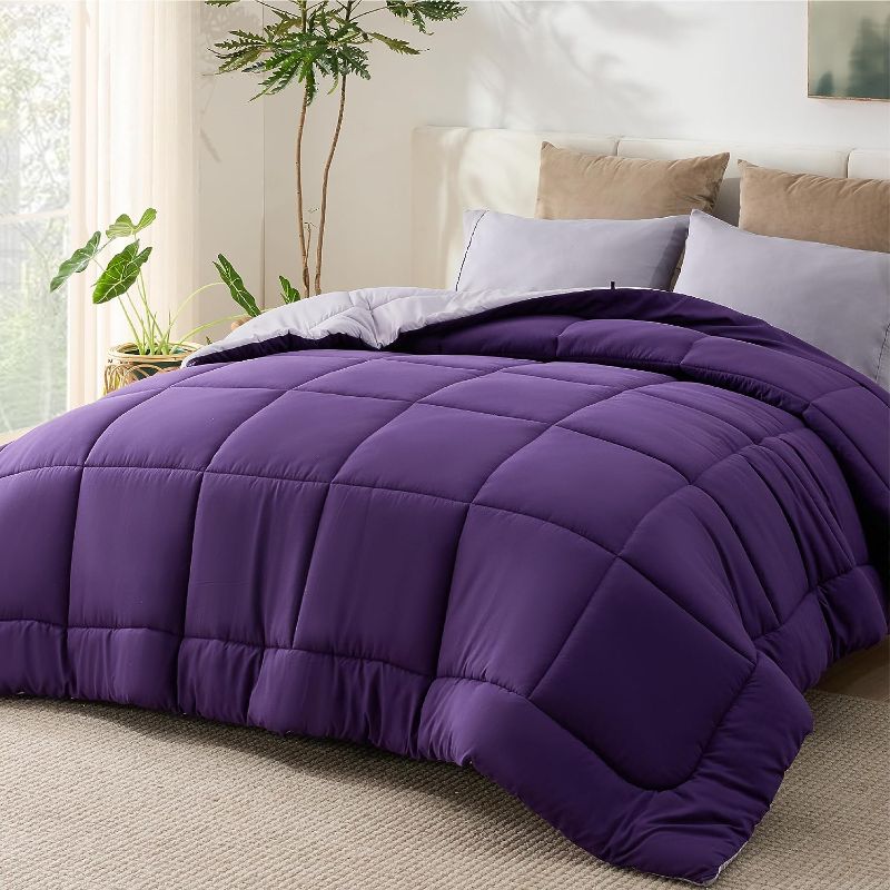 Photo 1 of 
Bedsure Queen Reversible Comforter Duvet Insert - All Season Quilted Comforters Queen Size, Down Alternative Queen Size Bedding Comforter with Corner Tabs -...