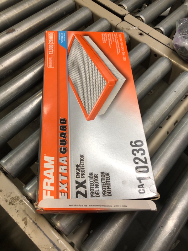 Photo 2 of FRAM Extra Guard Engine Air Filter Replacement, Easy Install w/Advanced Engine Protection and Optimal Performance, CA10236 for Select Audi, Land Rover, Porsche and Volkswagen Vehicles