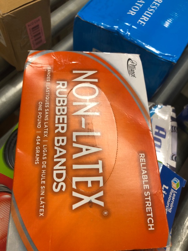 Photo 3 of Alliance (37196) Latex-Free Orange Rubber Bands, Size 19 Inches, 0.16 x 3.5 Inches, APPROX. PCS. 1440 per Box 1440 Count (Pack of 1) 1 Pound Box