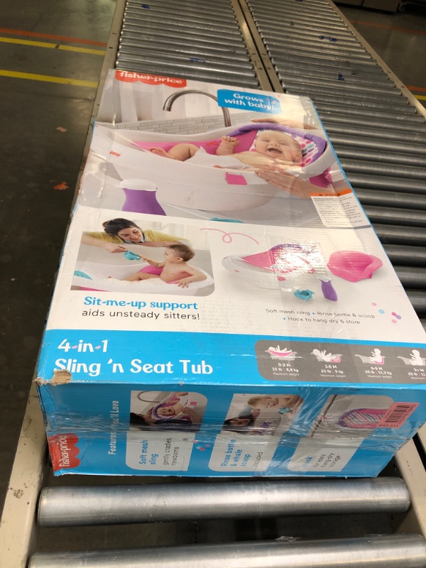 Photo 1 of Fisher-Price 4-in-1 Sling 'n Seat Tub 1 Count (Pack of 1) Pink