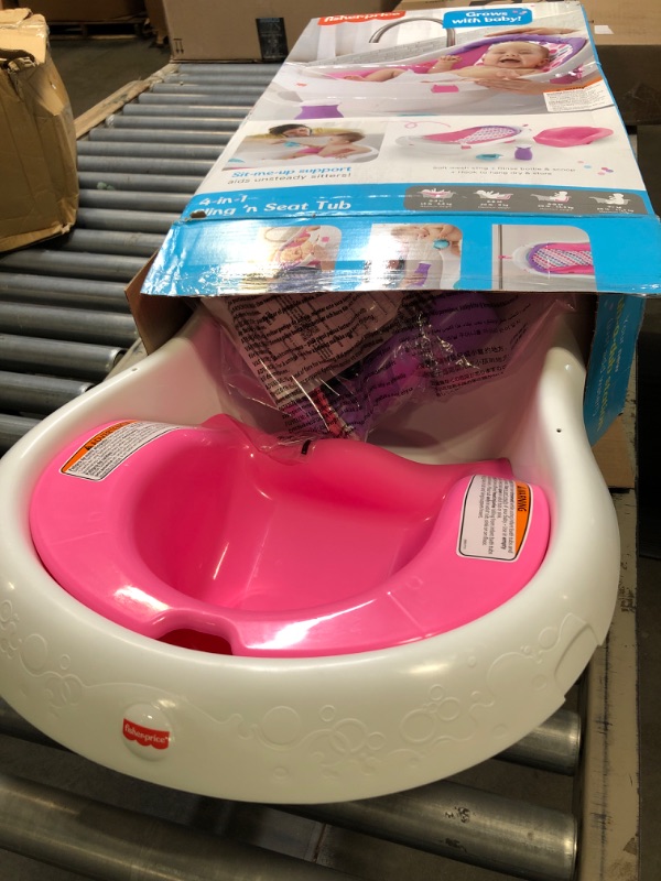 Photo 1 of Fisher-Price 4-in-1 Sling 'n Seat Tub 1 Count (Pack of 1) Pink