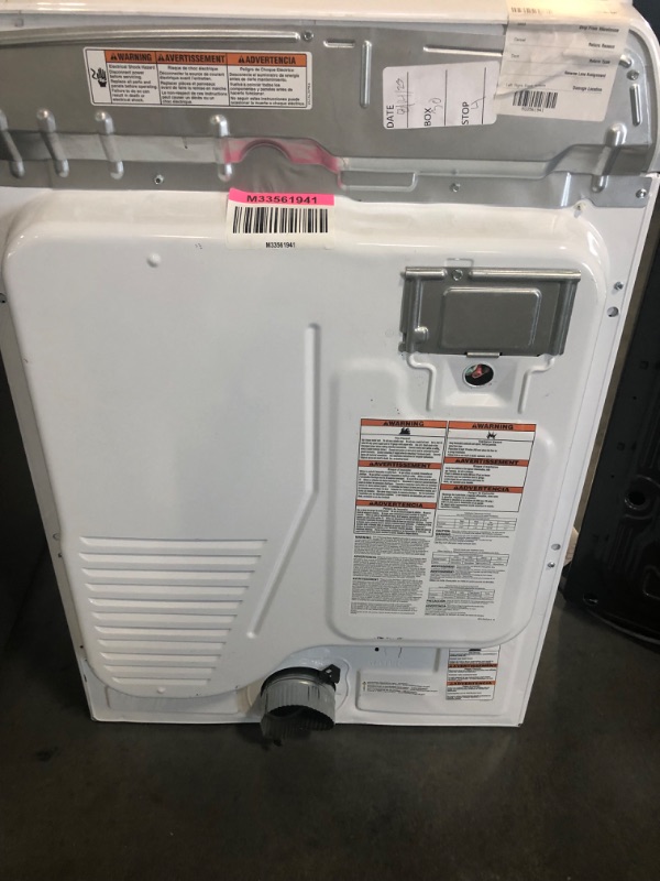 Photo 7 of 7.4 cu. ft. White Front Load Electric Dryer with AccuDry System