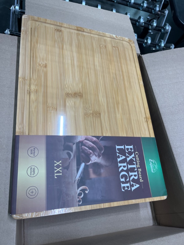 Photo 1 of 2XLarge Cutting Board, 20" Bamboo Cutting Boards for Kitchen with Juice Groove and Handles Kitchen Chopping Board for Meat Cheese board Heavy Duty...
