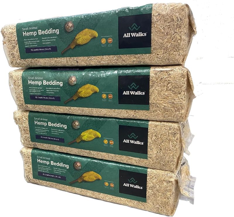 Photo 1 of All Walks Hemp Bedding for Chicken Coops, Guinea Pigs, Hamsters, Rabbits, and Other Small Animals - 100% Natural, Superior Odor Control, Sustainably Sourced...
