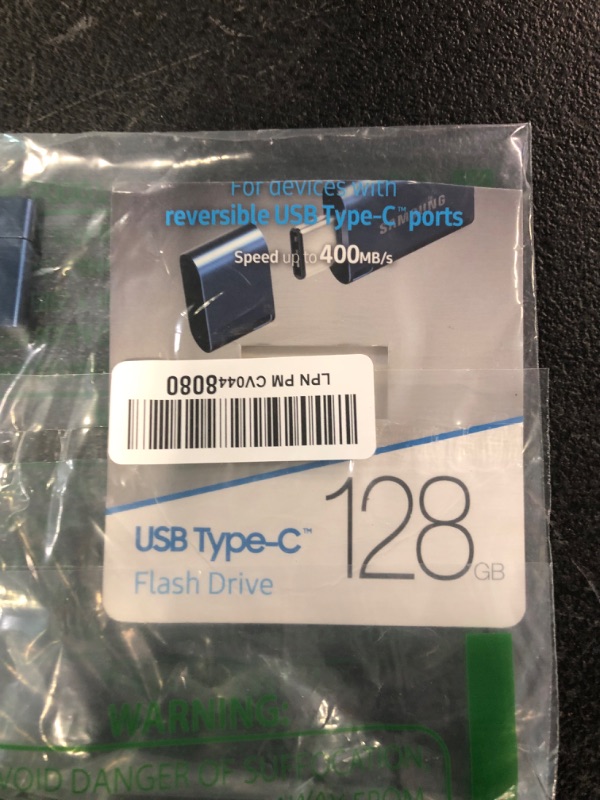 Photo 1 of SAMSUNG Type-C™ USB Flash Drive, 128GB, Transfers 4GB Files in 11 Secs w/ Up to 400MB/s 3.13 Read Speeds, Compatible w/ USB 3.0 / 2.0, Waterproof, 2022 128 GB
