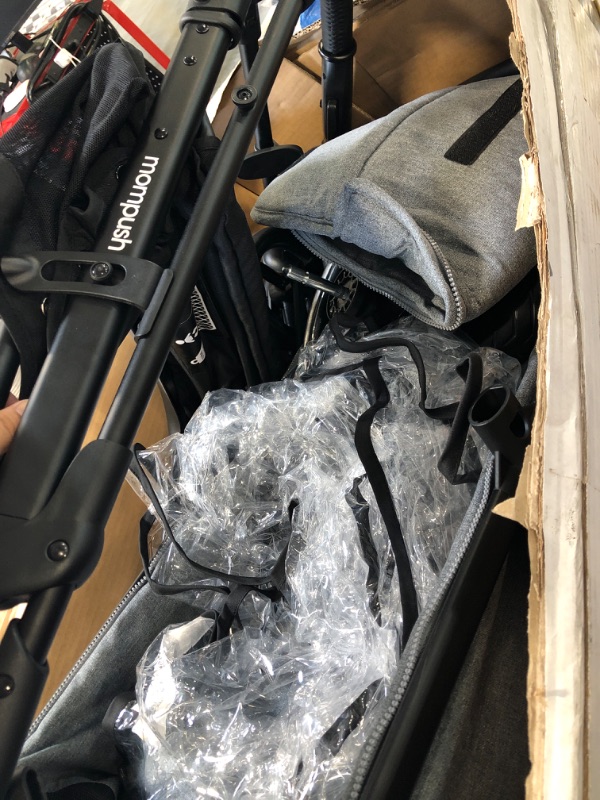 Photo 1 of Mompush Wiz 2-in-1 Baby Stroller with Bassinet Mode - Foldable Infant Stroller to Explore More as a Family - Toddler Stroller with Reversible Stroller Seat - Travel System Compatible Stroller Grey