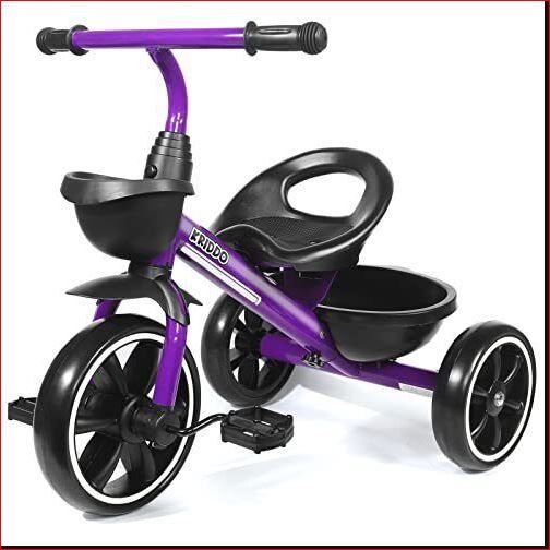Photo 1 of KRIDDO Kids Tricycles Age 24 Month to 4 Years, Toddler Kids Trike for 2.5 to 5 Year Old, Gift Toddler Tricycles for 2-4 Year Olds, Trikes for Toddlers,purple