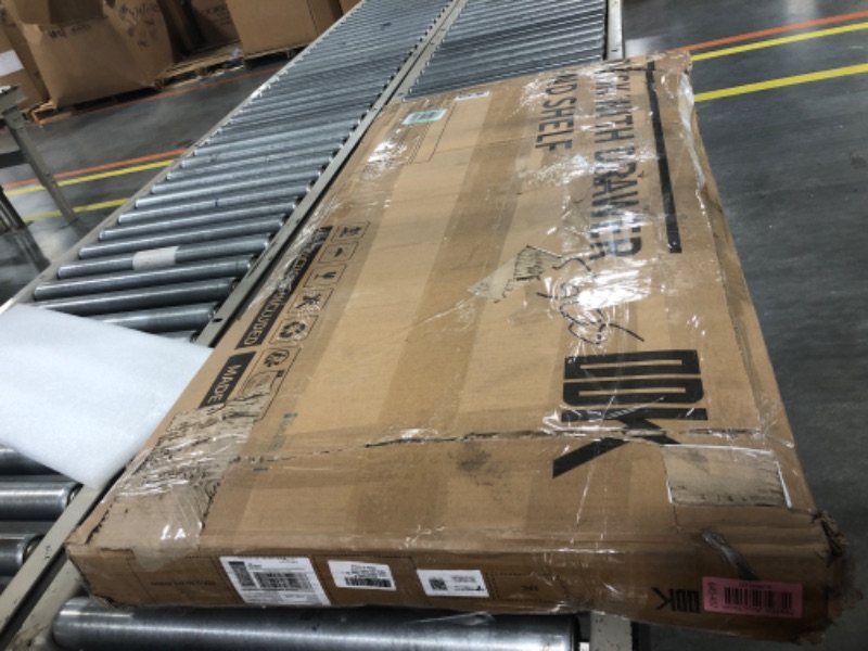 Photo 1 of ODK Computer Desk with Drawers, 40 Inch Office Desk with Storage & Shelves, Work Writing Desk with Monitor Stand Shelf, Rustic Brown Home Office Desks for Small Spaces 40 Inch Rustic Brown