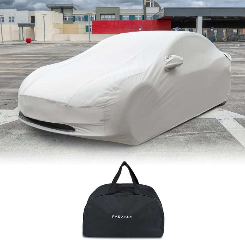 Photo 1 of Farasla Outdoor Car Cover for Tesla Model 3 with Storage Bag