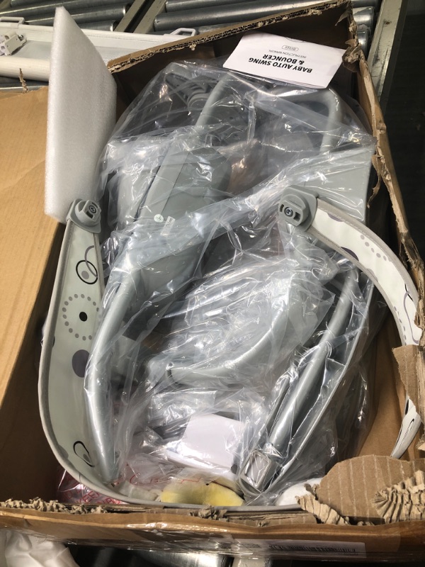 Photo 4 of kmaier Electric Baby Swing for Infants, Baby Rocker for Infants with 3 Speeds, 8 Lullabies, AC Adapter & Battery Operated, Indoor & Outdoor Use, Remote Control