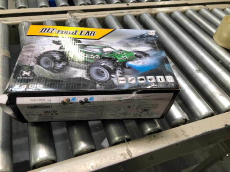 Photo 2 of BAZOLOTA RC Car, 1:18 Scale All Terrain RC Truck, 2WD 20Km/h Remote Control Car, Remote Control Truck with LedLight and Two Rechargeable Batteries, Monster Truck Off Road Racing Car for Kid and Adult