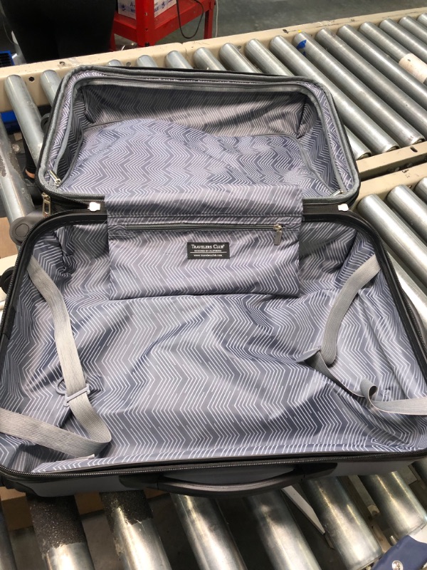 Photo 5 of Travelers Club Chicago Hardside Expandable Spinner Luggages, Silver, 20" Carry-On