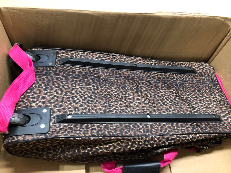 Photo 4 of Rockland Rolling Duffel Bag, Pink Leopard, 30-Inch 30-Inch Pink Leopard